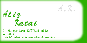aliz katai business card